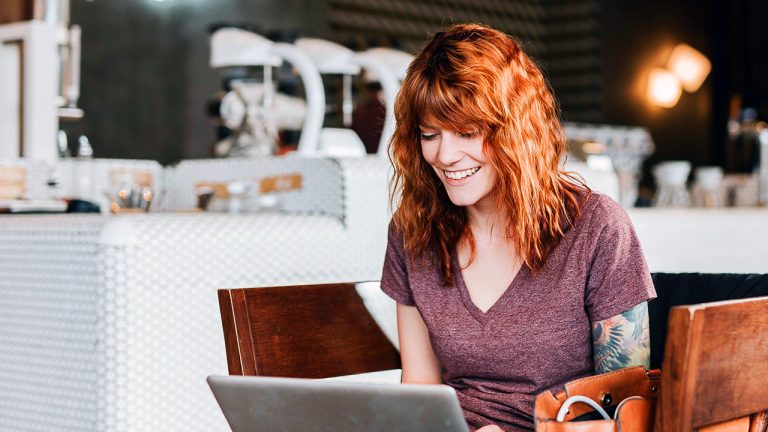 a coach works with a client during a virtual session