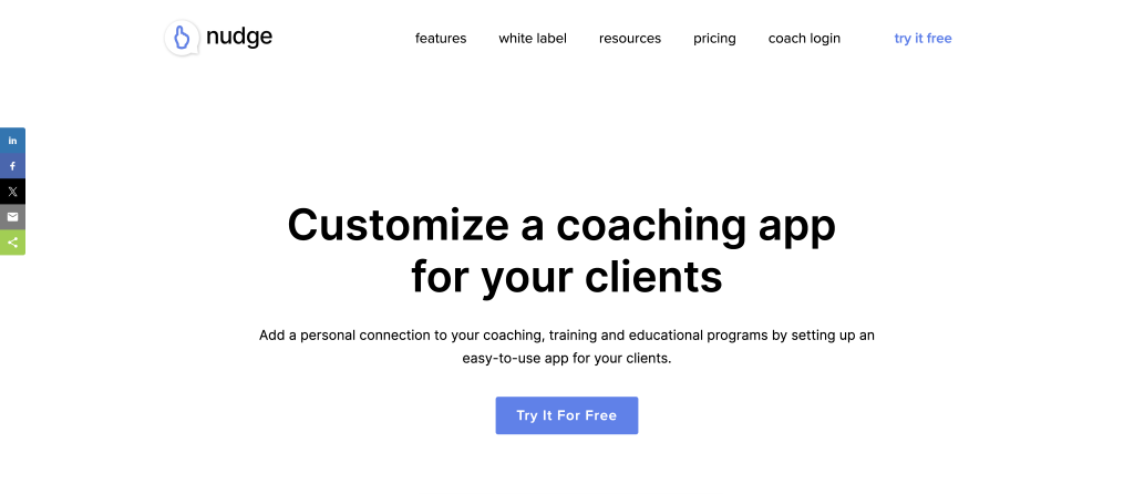 Nudge App for Coaches