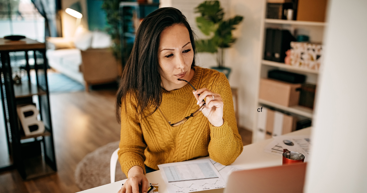 Entrepreneurial coach reviewing business analytics